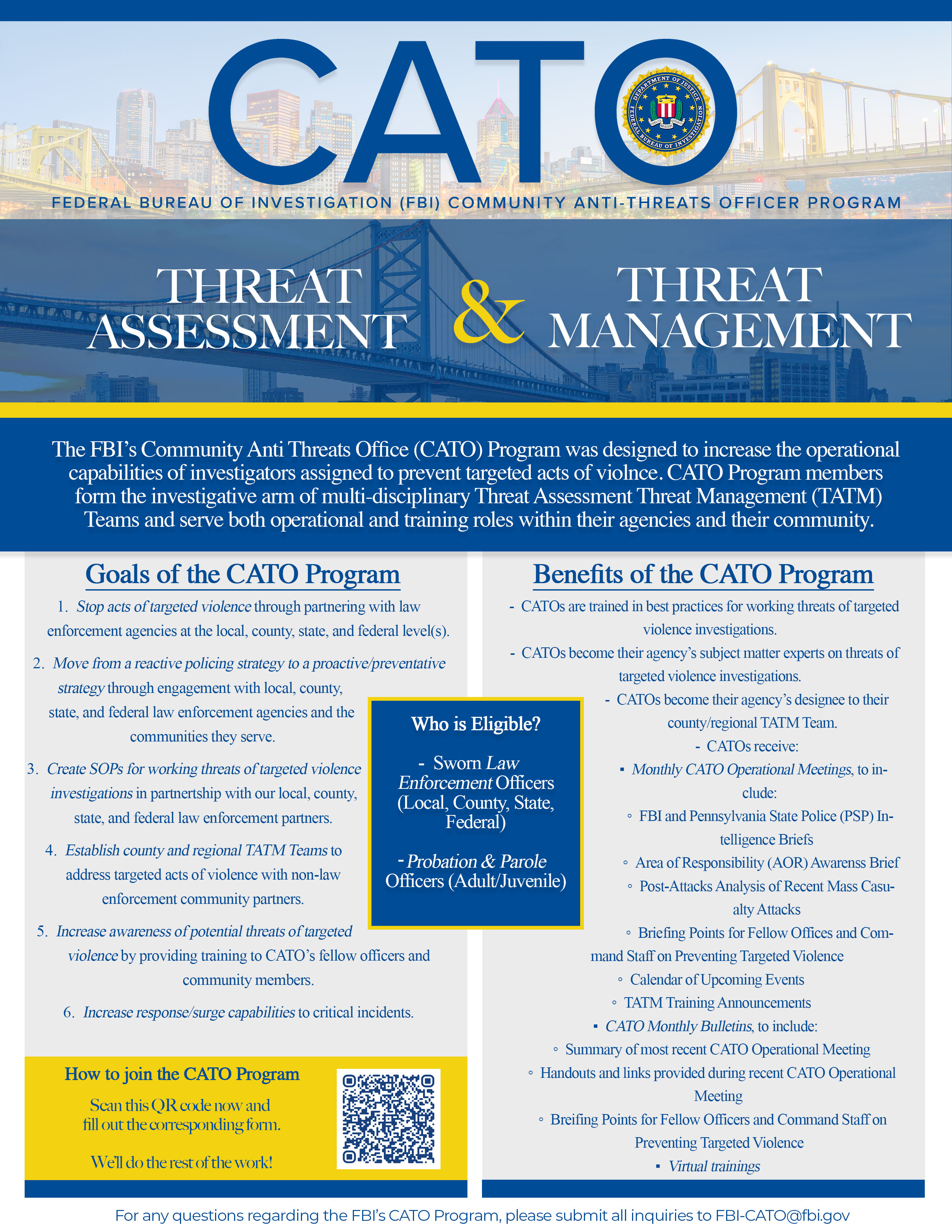 Preventing Targeted Violence: An Overview of the FBI's Community Anti-Threats Officer (CATO) Program